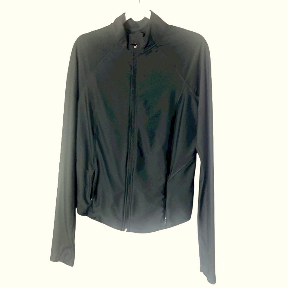Old Navy Active Womens Athletic Jacket Green L Tall GoDry Powersoft like new lg
